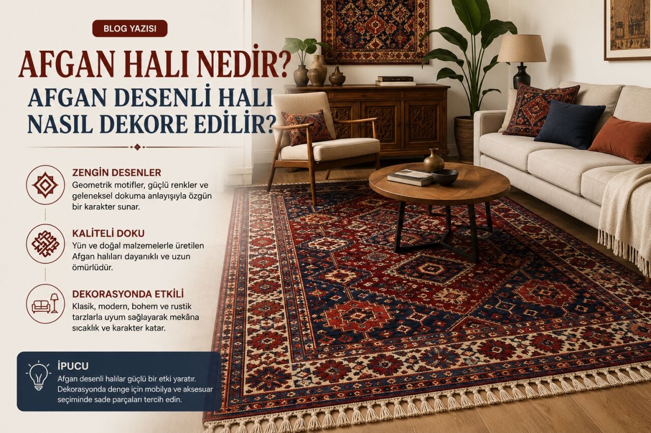 Afgan Halı Nedir? Afgan Desenli Halı Nasıl Dekore Edilir?