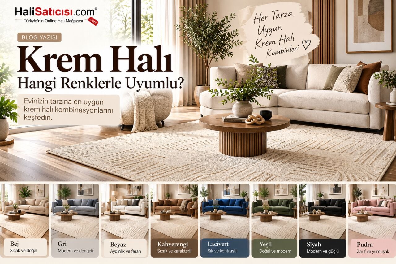 Krem Halı Hangi Renklerle Uyumlu? Krem Halı Kombinasyon Rehberi