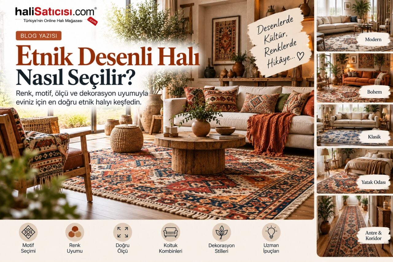 Etnik Desenli Halı Nasıl Seçilir? Renk, Motif ve Dekorasyon Rehberi