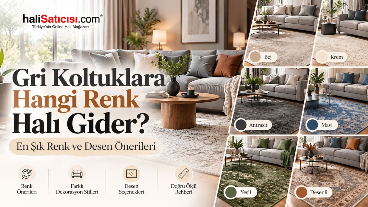 Gri Koltuklara Hangi Renk Halı Gider? En Şık Renk ve Desen Önerileri
