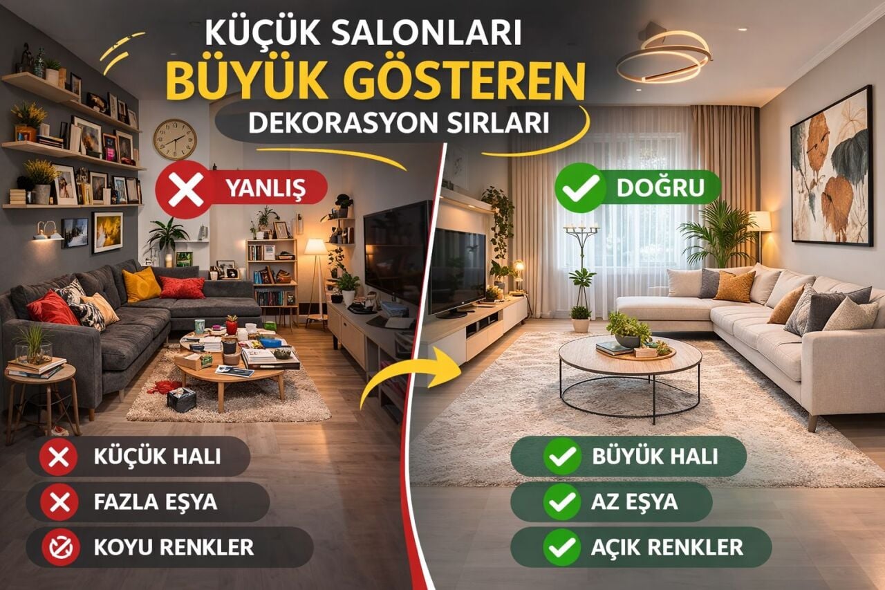 Küçük Salonlar İçin Akıllı Dekorasyon Önerileri