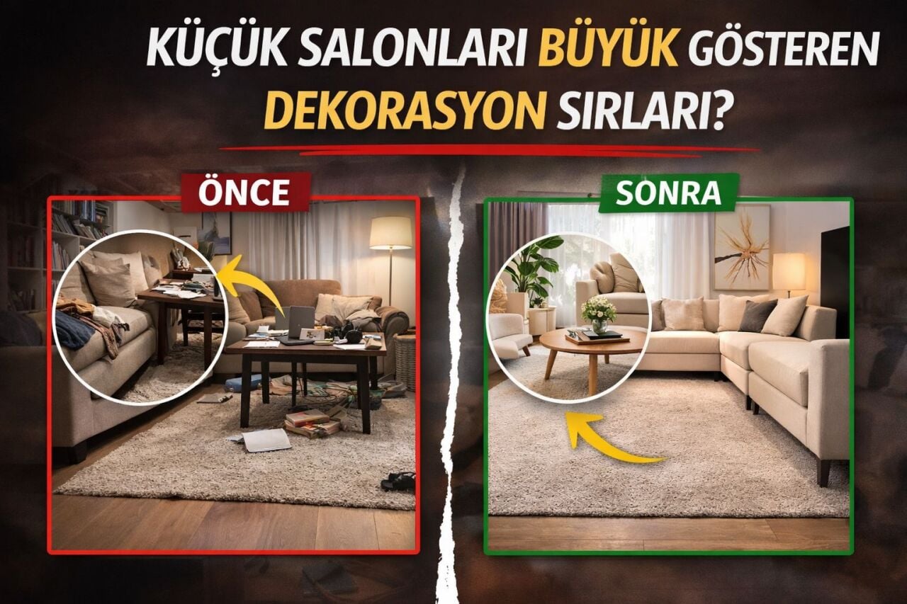Küçük Salonları Büyük Gösteren Dekorasyon Sırları
