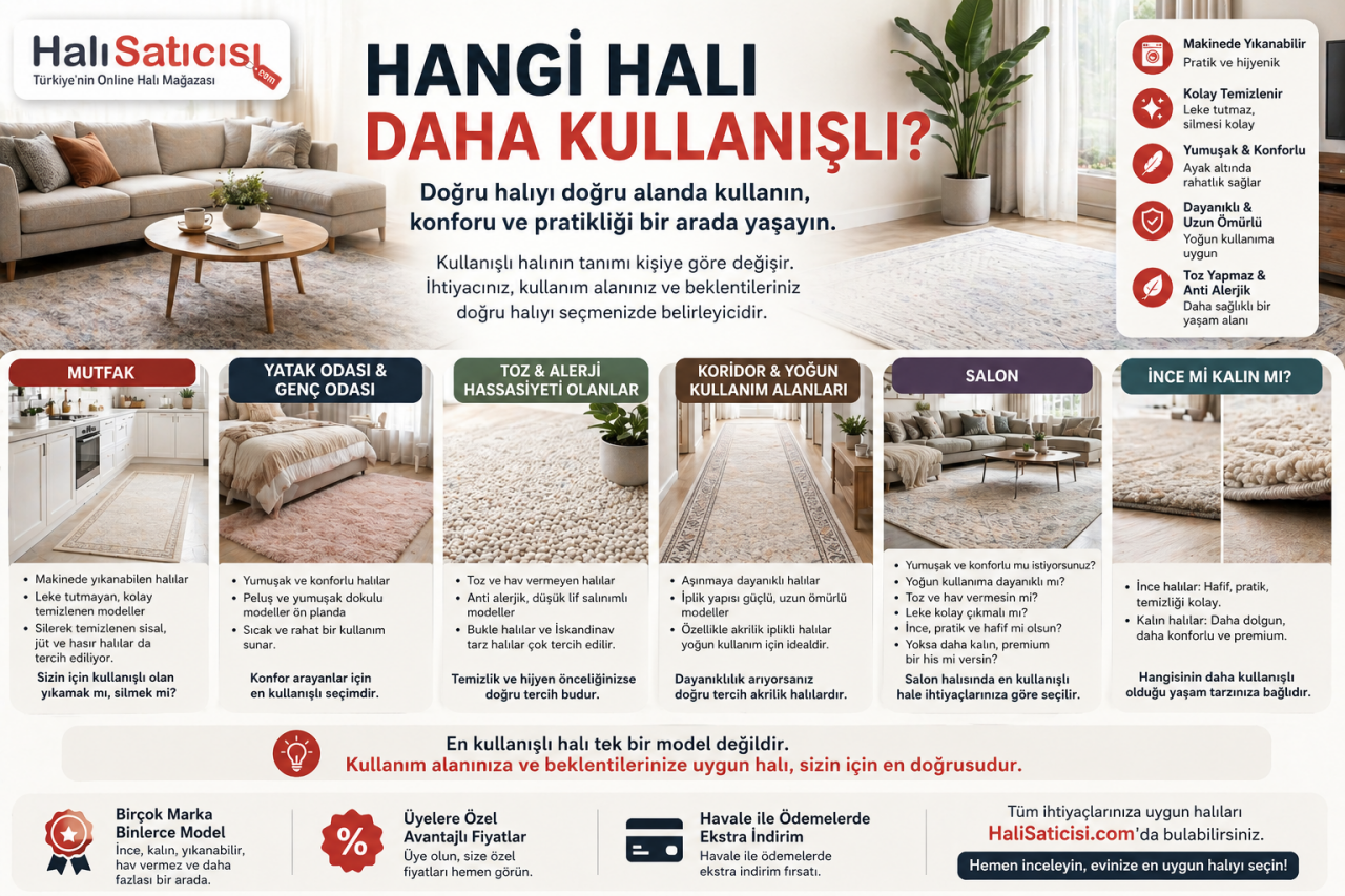  Hangi Halı Daha Kullanışlı? Doğru Halı Seçimi