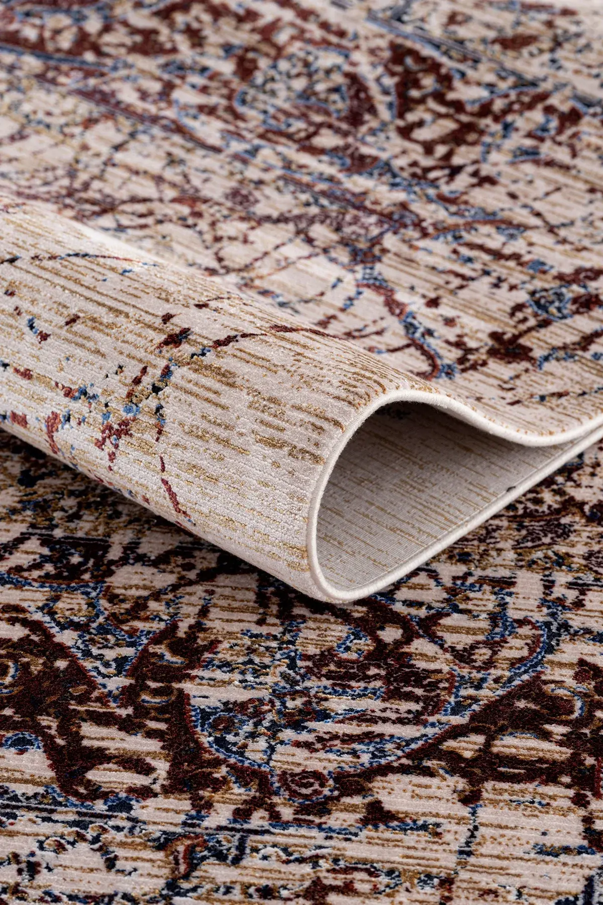 Koza Halı Nostalgia A3009B Bej Bordo