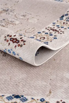 Koza Halı Nostalgia A3011D Krem Mavi