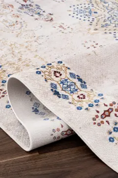 Koza Halı Nostalgia A3011D Krem Mavi