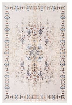 Koza Halı Nostalgia A3011D Krem Mavi