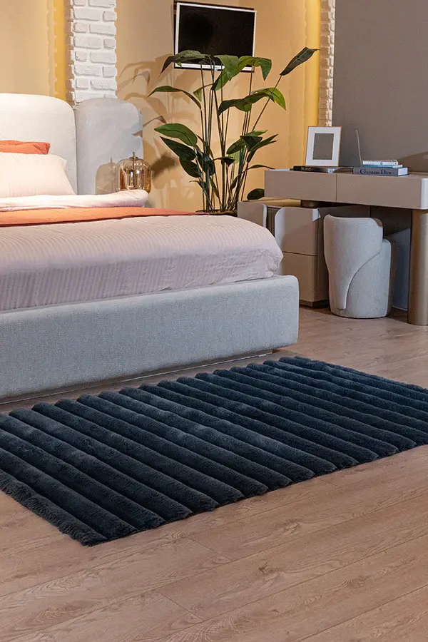 Apex Halı Linio Peluş Halı 8056 Antrasit