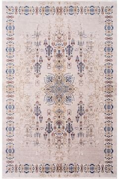 Koza Halı Nostalgia A3011D Krem Mavi