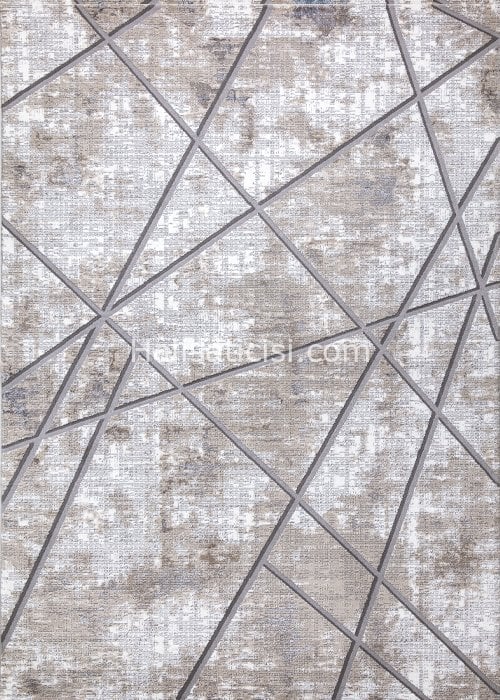 Atlantik Halı Alin 300340A-GRİ-KREM