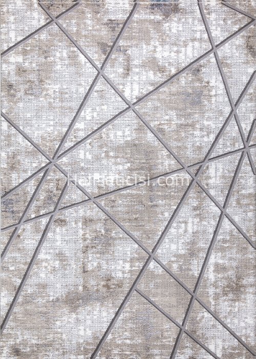 Atlantik Halı Alin 300340A-GRİ-KREM 100X200