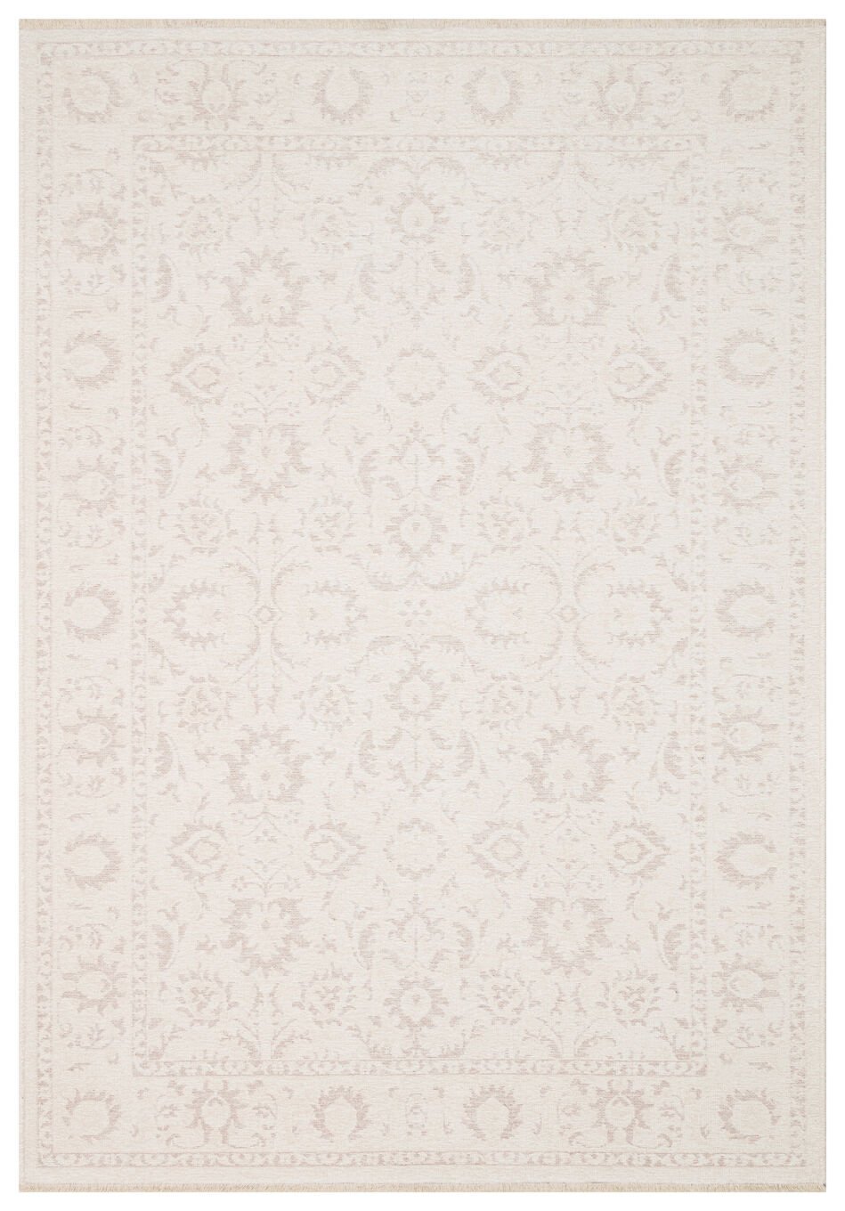 Eko Halı Liza Kaymaz Tabanlı Yıkanabilir Anti Alerjik Kilim LIZ 03 White