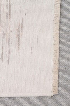 Eko Halı Liza Kaymaz Tabanlı Yıkanabilir Anti Alerjik Kilim LIZ 04 White