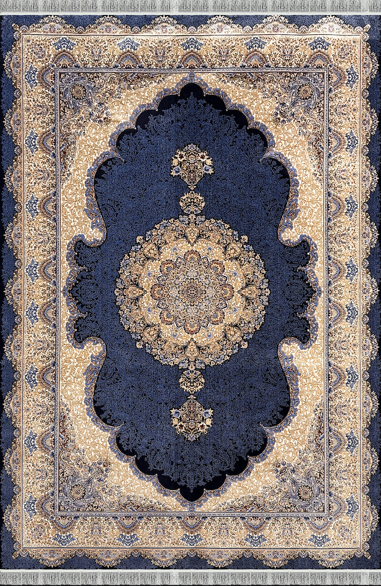 Wolen Halı Ottoman Yumuşak Viscon Halı 5251 MAVİ