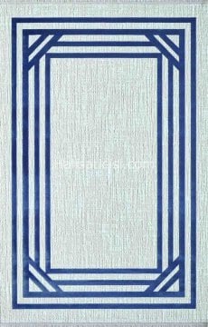 Artemis Murano 09163D Krem Lacivert Halı