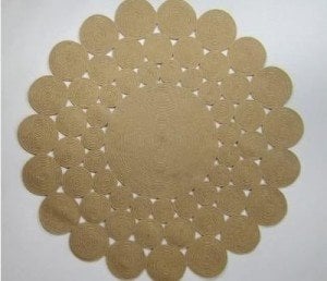 Jüt Halı Doğal El Yapımı Daire  Model:302