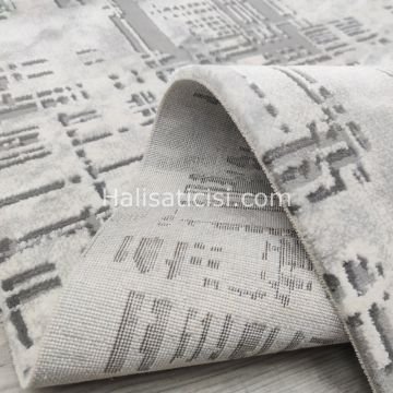 Melidia Halı Relax Özel Ebat Kesme Halı 0183A-GRİ