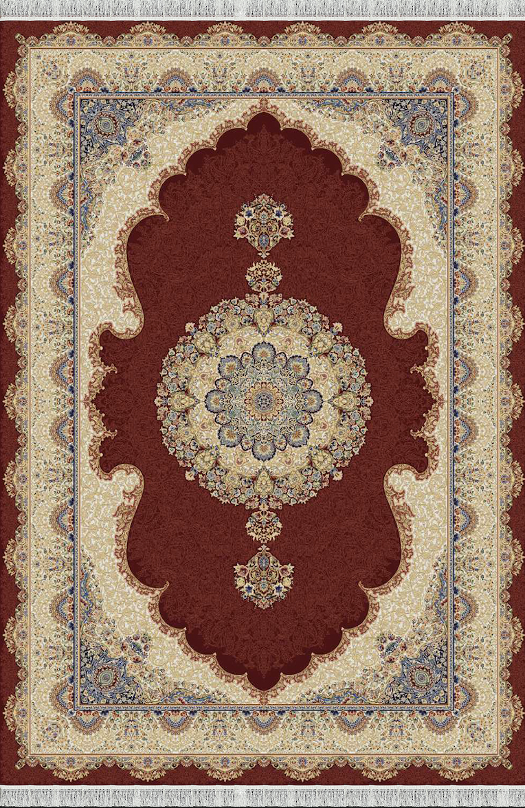 Wolen Halı Ottoman Yumuşak Viscon Halı 5253 BORDO