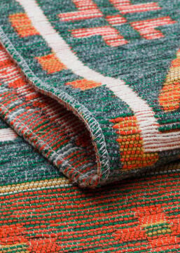 Eko Halı Nomad Çift Taraflı Yıkanabilir Otantik Desen Kilim NMD14 Aqua Multy