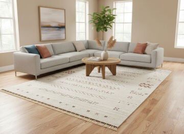 Eko Halı Zara Otantik Desen Özel Tezgah Halısı ZR 06 Beige