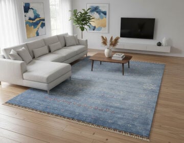 Eko Halı Zara Otantik Desen Özel Tezgah Halısı ZR 06 Blue