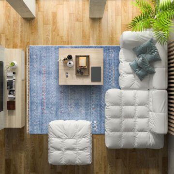 Eko Halı Zara Otantik Desen Özel Tezgah Halısı ZR 06 Blue
