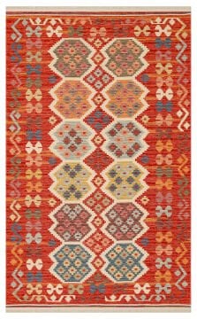 Eko Halı Nomad Çift Taraflı Yıkanabilir Otantik Desen Kilim NMD 03 Red