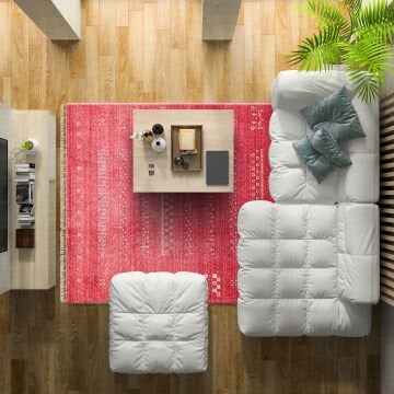 Eko Halı Zara Otantik Desen Özel Tezgah Halısı ZR 06 Red