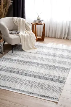 Koza Halı Monaco İskandinav Halı 33342 Krem Siyah