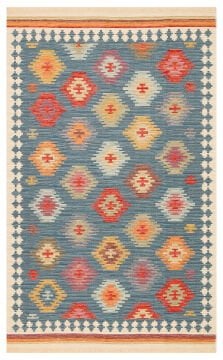 Eko Halı Nomad Çift Taraflı Yıkanabilir Otantik Desen Kilim NMD 04 Navy