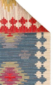 Eko Halı Nomad Çift Taraflı Yıkanabilir Otantik Desen Kilim NMD 04 Navy