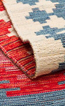 Eko Halı Nomad Çift Taraflı Yıkanabilir Otantik Desen Kilim NMD 04 Navy