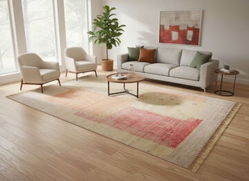 Eko Halı Zara Otantik Desen Özel Tezgah Halısı ZR 07 Beige Autumn