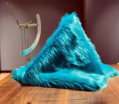 Doğuş Peluş Halı A Post Turkuaz 150x150 YUVARLAK