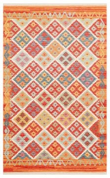 Eko Halı Nomad Çift Taraflı Yıkanabilir Otantik Desen Kilim NMD 05 Terra