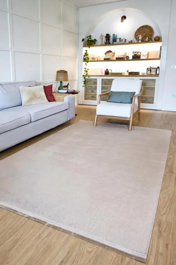 Apex Yoga 5013 Bej Düz Desensiz Bej Halı