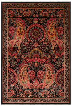 Eko Halı Zara Otantik Desen Özel Tezgah Halısı ZR 24 BLACK RED