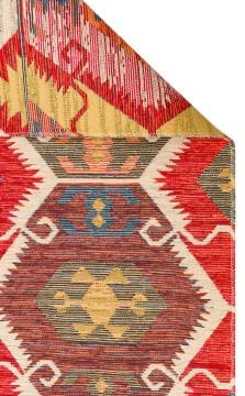 Eko Halı Nomad Çift Taraflı Yıkanabilir Otantik Desen Kilim NMD 06 Red