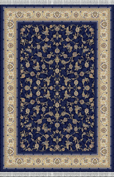 Wolen Halı Ottoman Yumuşak Viscon Halı 5257 MAVİ