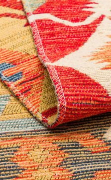 Eko Halı Nomad Çift Taraflı Yıkanabilir Otantik Desen Kilim NMD 06 Red