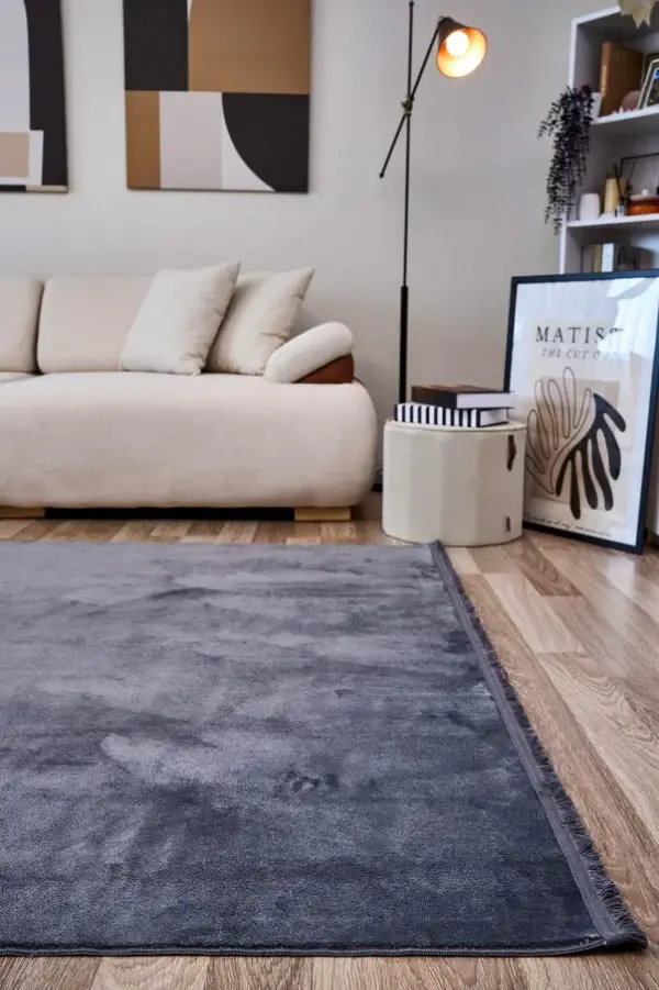 Apex Yoga 5014 Antrasit Düz Desensiz Antrasit Halı