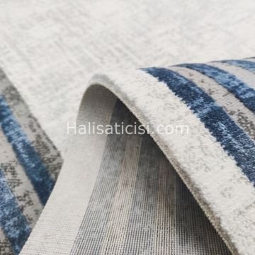 Melidia Halı Relax Özel Ebat Kesme Halı 0188A-MAVİ