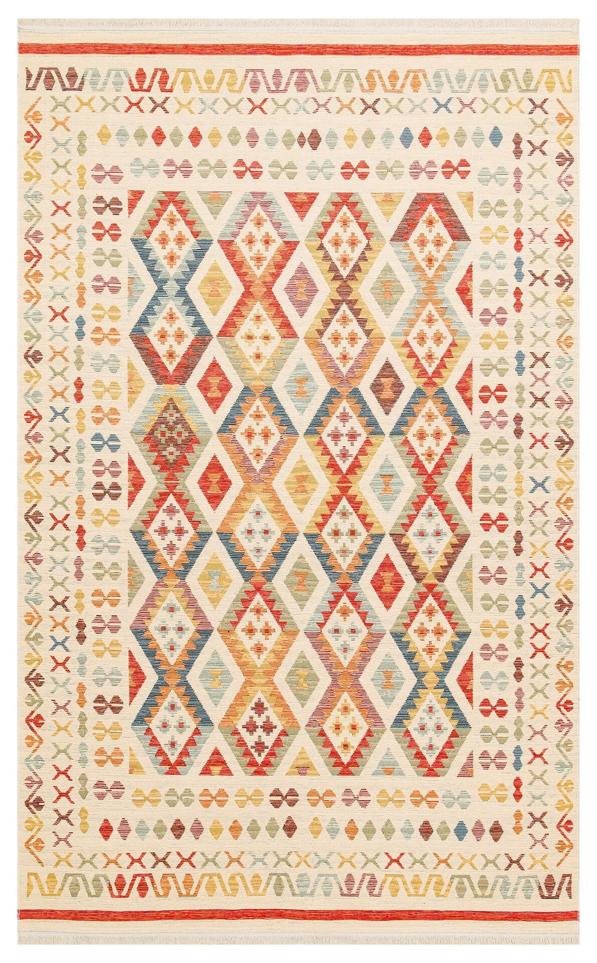 Eko Halı Nomad Çift Taraflı Yıkanabilir Otantik Desen Kilim NMD 08 Light Multy