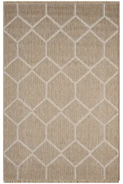 Seyran Halı İndia Hasır Görünümlü Halı 669 Beyaz