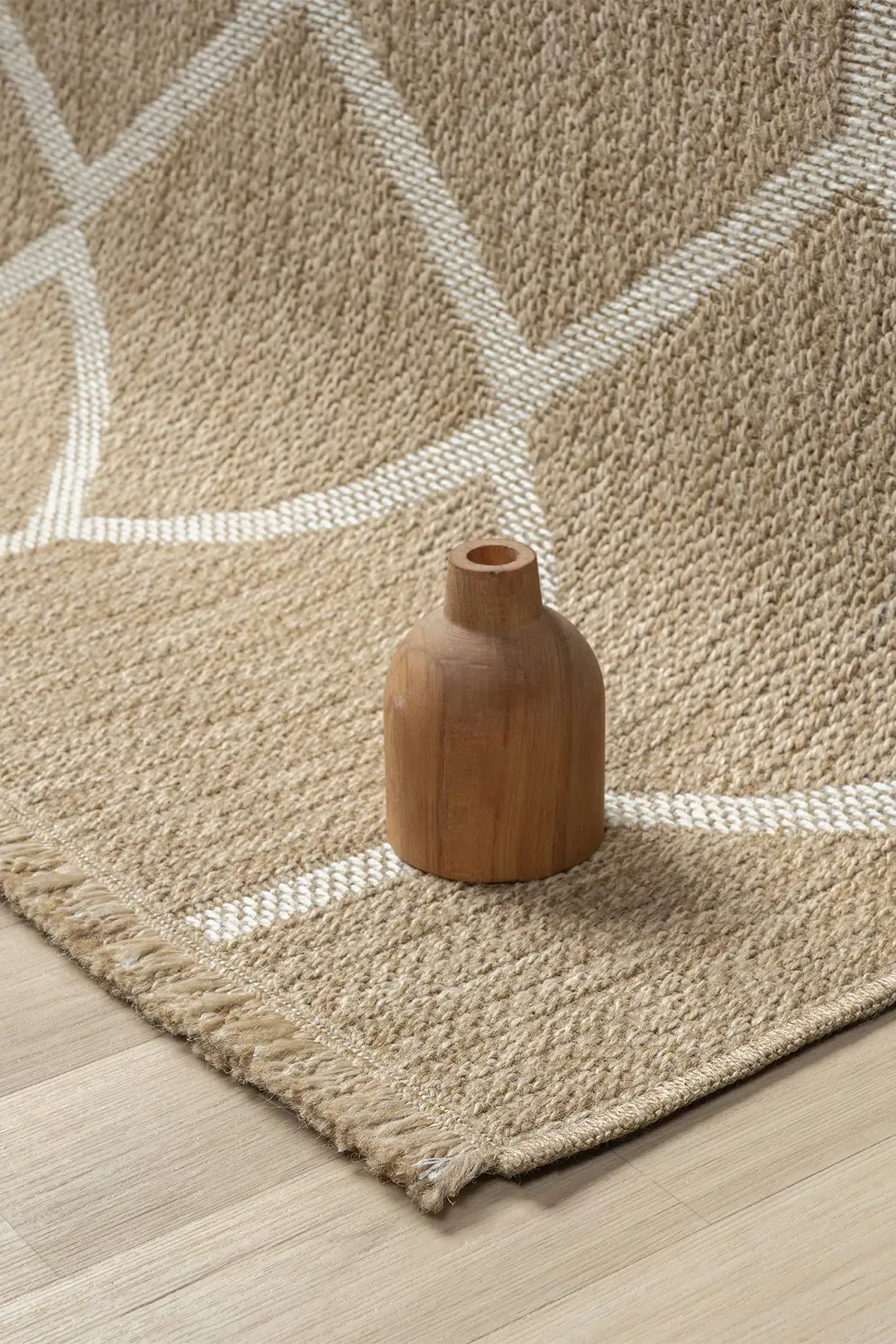 Seyran Halı İndia Hasır Görünümlü Halı 669 Beyaz