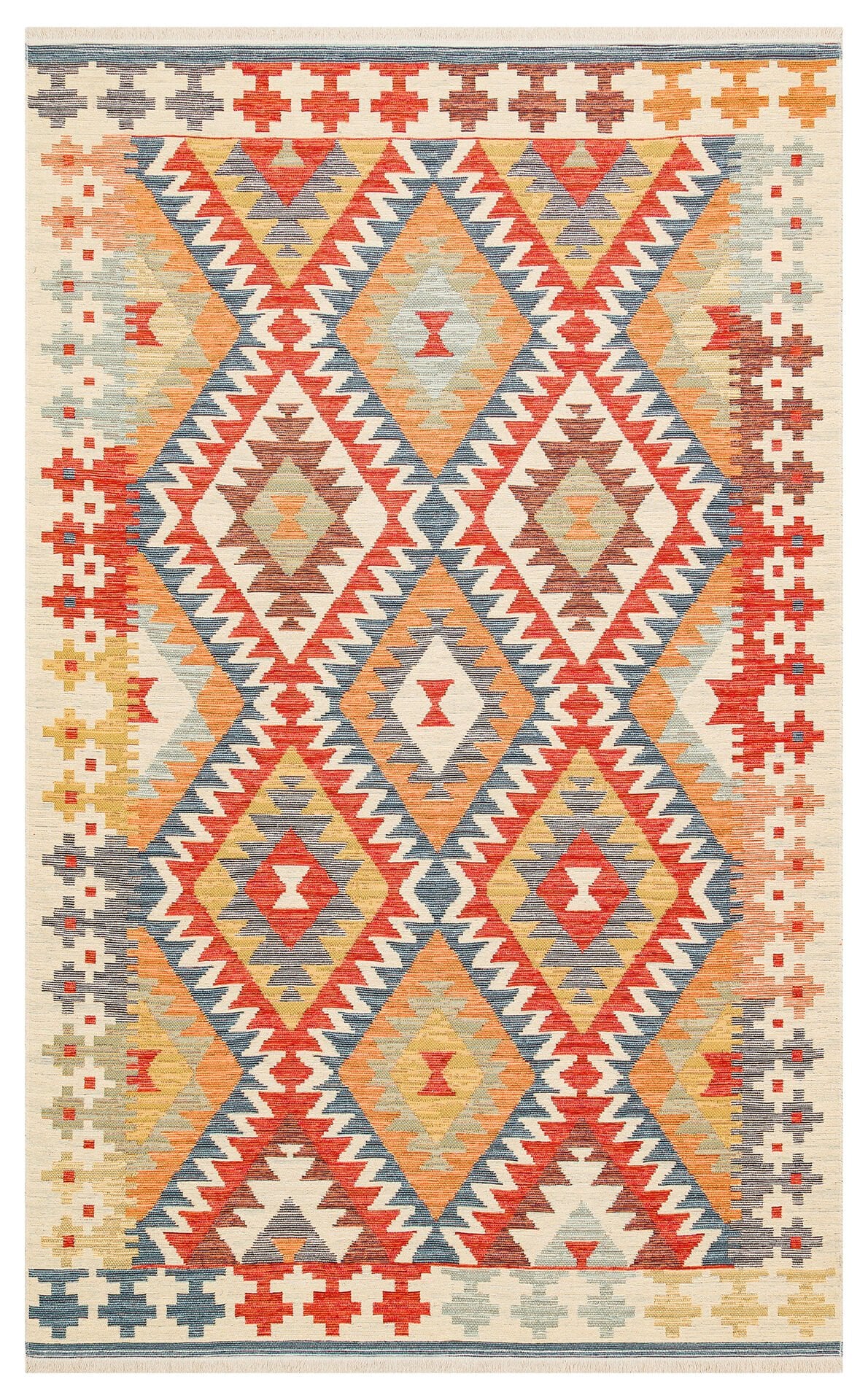 Eko Halı Nomad Çift Taraflı Yıkanabilir Otantik Desen Kilim NMD 09 Light Multy