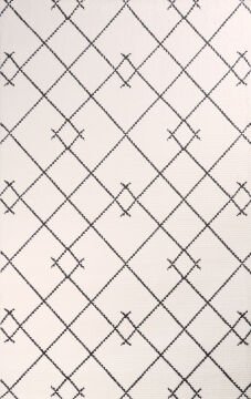 Nexus HalıYumuşak Yüzey İskandinav Tarızı Halı Uomo 1056A Siyah 100x200