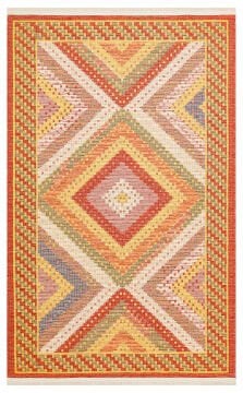 Eko Halı Nomad Çift Taraflı Yıkanabilir Otantik Desen Kilim NMD 10 Red