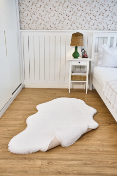 Apex Halı Palma Peluş Beyaz