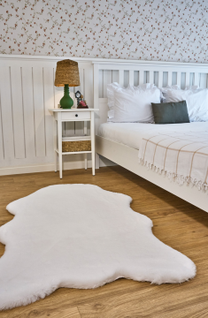 Apex Halı Palma Peluş Beyaz